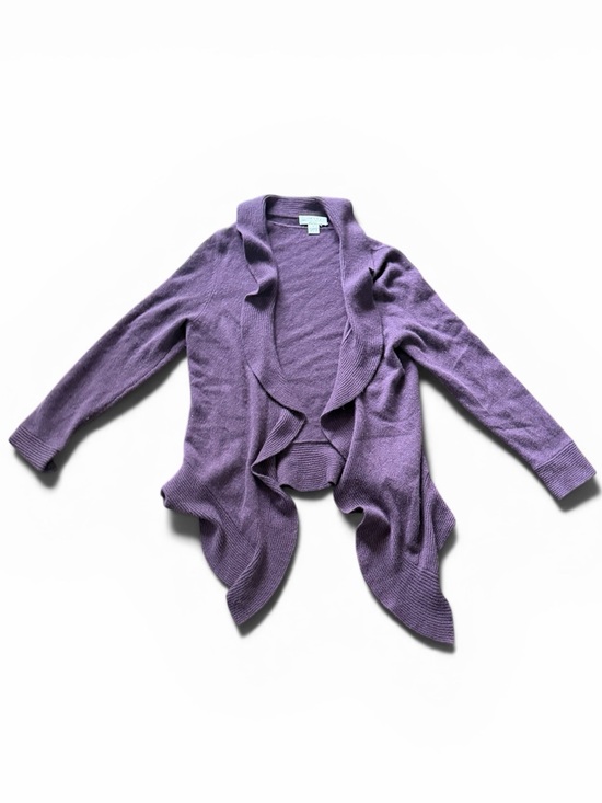 Kenar Sweaters - Kenar 100% 2 PY Cashmere Plum Purple Wool Cardigan